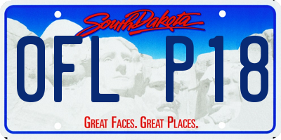 SD license plate 0FLP18
