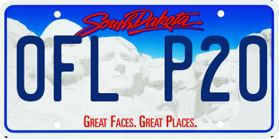 SD license plate 0FLP20