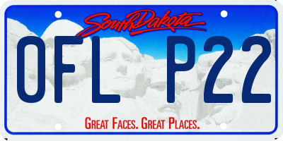 SD license plate 0FLP22