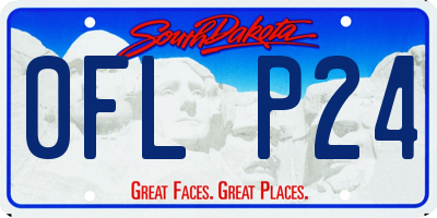 SD license plate 0FLP24