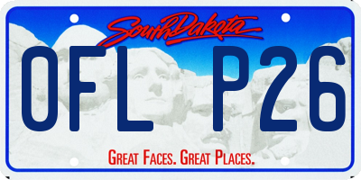 SD license plate 0FLP26