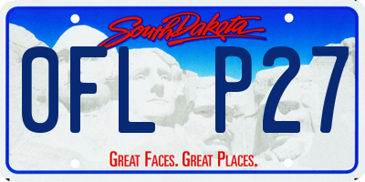 SD license plate 0FLP27