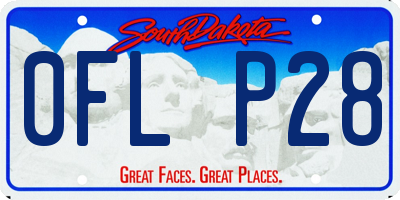 SD license plate 0FLP28