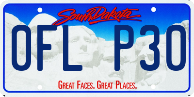 SD license plate 0FLP30