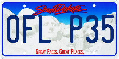 SD license plate 0FLP35
