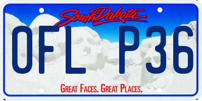 SD license plate 0FLP36