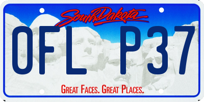 SD license plate 0FLP37
