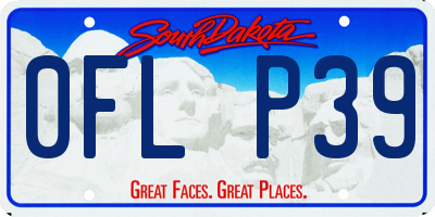 SD license plate 0FLP39