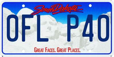 SD license plate 0FLP40