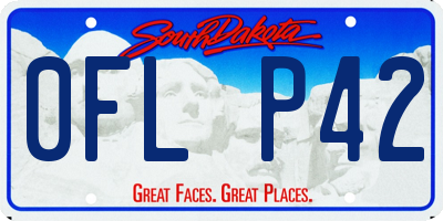 SD license plate 0FLP42