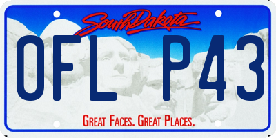 SD license plate 0FLP43