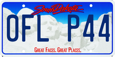 SD license plate 0FLP44
