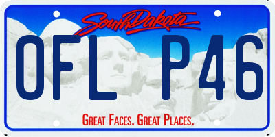 SD license plate 0FLP46