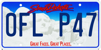 SD license plate 0FLP47