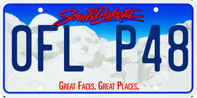 SD license plate 0FLP48