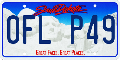 SD license plate 0FLP49