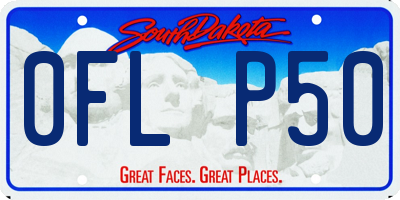 SD license plate 0FLP50