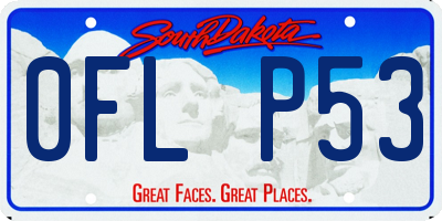 SD license plate 0FLP53