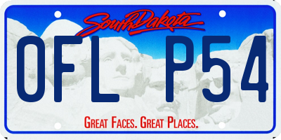 SD license plate 0FLP54