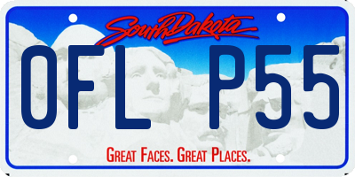 SD license plate 0FLP55