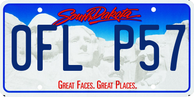 SD license plate 0FLP57