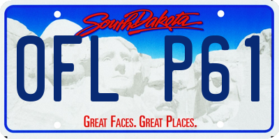 SD license plate 0FLP61