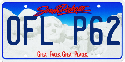 SD license plate 0FLP62