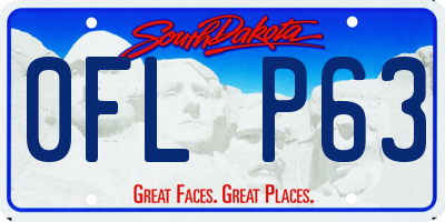 SD license plate 0FLP63