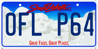 SD license plate 0FLP64