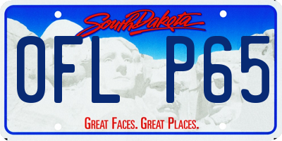 SD license plate 0FLP65