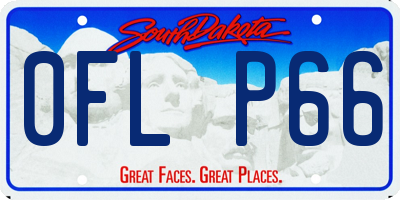 SD license plate 0FLP66