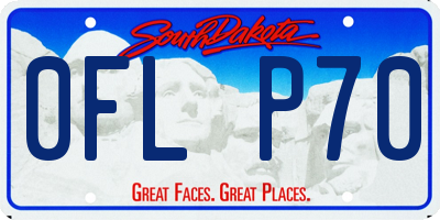 SD license plate 0FLP70