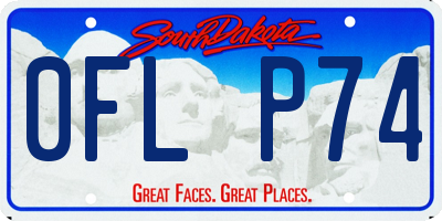 SD license plate 0FLP74
