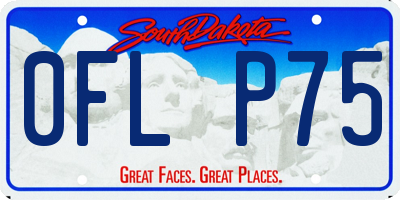 SD license plate 0FLP75