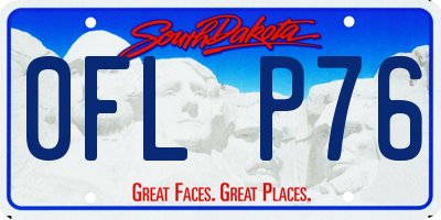 SD license plate 0FLP76