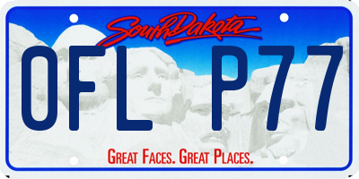 SD license plate 0FLP77