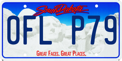 SD license plate 0FLP79
