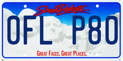 SD license plate 0FLP80