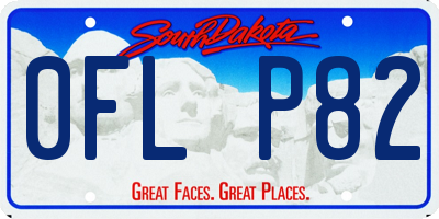 SD license plate 0FLP82