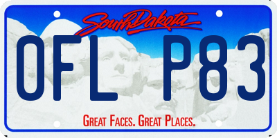 SD license plate 0FLP83