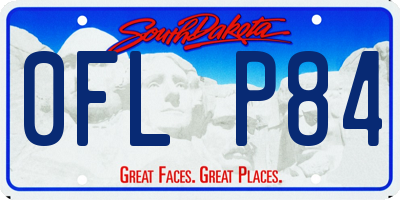 SD license plate 0FLP84