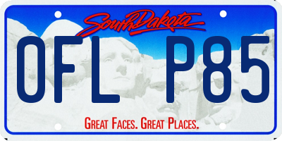SD license plate 0FLP85