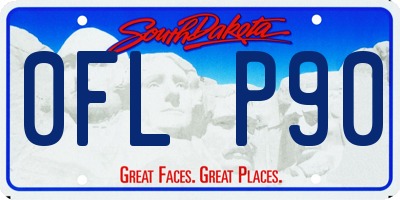 SD license plate 0FLP90