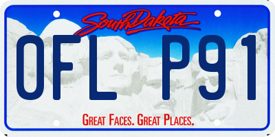 SD license plate 0FLP91