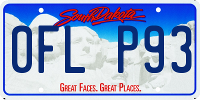 SD license plate 0FLP93