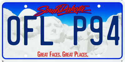 SD license plate 0FLP94