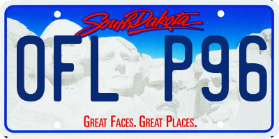 SD license plate 0FLP96