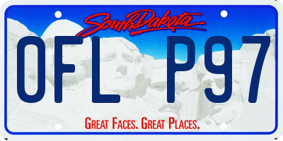 SD license plate 0FLP97