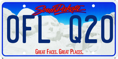 SD license plate 0FLQ20