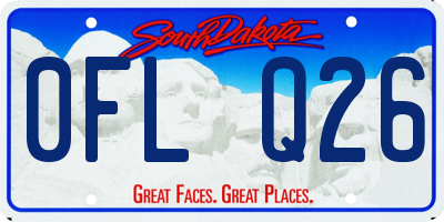 SD license plate 0FLQ26